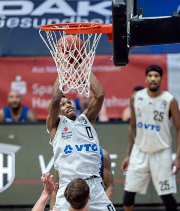 TJ Shorts (Towers) 13.03.21, Hamburg-Wilhelmsburg, easy Credit BBL, Basketball Bundesliga, Saison 2020 2021, 23. Spieltag Â