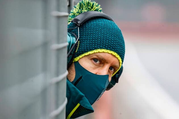 Sebastian Vettel (GER), Aston Martin F1, during shakedown of the Aston Martin AMR21 race car, March 4th 2021, in Silverstone, Great Britain EDITORIAL ONLY! Aston Martin via Kolvenbach
