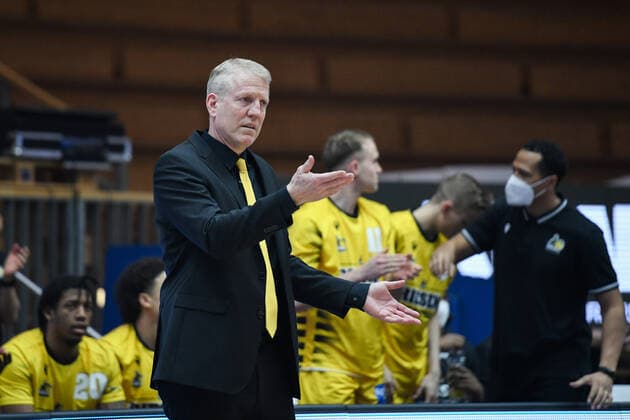 GER, HAKRO Merlins Crailsheim vs. MHP Riesen Ludwigsburg, 14.03.2021, 23. Spieltag easycredit Basketball Bundesliga, Spielzeit 2020 2021. GER, HAKRO Merlins Crailsheim vs. MHP Riesen Ludwigsburg, 14.03.2021, 23. Spieltag easycredit Basketball Bundesliga, Spielzeit 2020 2021 Crailsheim Copyright: xEibnerxPressefoto MichaelxMemmlerx EP_MMR