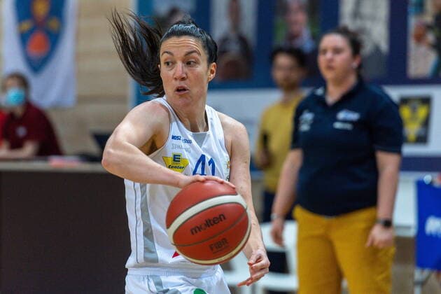 Eilidh Simpson (41, GISA Lions SV Halle) GISA Lions SV Halle vs. GiroLive Panthers Osnabrück Basketball - 1. Bundesliga - ERDGAS Sportarena Halle (Saale) 14.03.2021 Foto: Holger John Sachsen-Anhalt Deutschland ERDGAS Sportarena Halle Saale