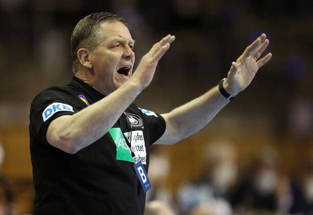 14.03.2021, Handball TOKYO Qualifikation 2020, Algerien - Deutschland, in der Max-Schmeling-Halle Berlin. Bundestrainer Alfred Gislason (Deutschland)