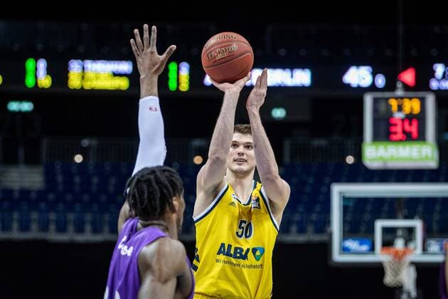 Basketball Berlin 14.03.2021 Saison 2020 2021 1. Bundesliga easyCredit BBL Alba Berlin - BG Göttingen Ben Lammers (Alba Berlin, No.50)