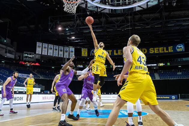 Basketball Berlin 14.03.2021 Saison 2020 2021 1. Bundesliga easyCredit BBL Alba Berlin - BG Göttingen Peyton Siva (Alba Berlin, No.03)