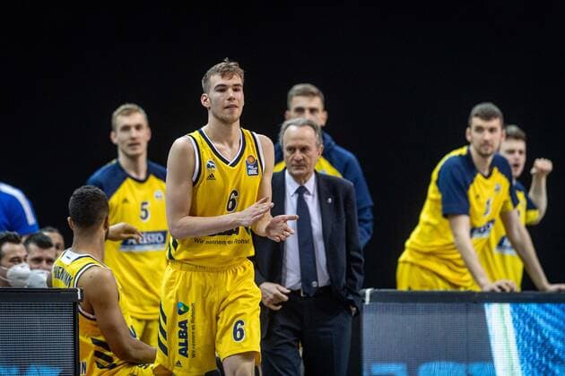 Basketball Berlin 14.03.2021 Saison 2020 2021 1. Bundesliga easyCredit BBL Alba Berlin - BG Göttingen Malte Delow (Alba Berlin, No.06)
