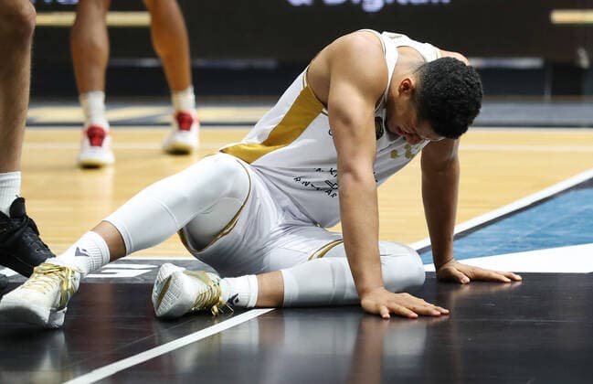 Löwen Braunschweig vs Chemnitz, BBL Braunschweig, 14.03.2021, BASKETBALL - easyCredit BBL Basketball Bundesliga, Löwen Braunschweig vs. Niners Chemnitz, Saison 2020 21. Karim Jallow (Löwen Braunschweig) Braunschweig