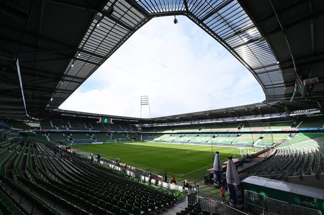 Innenansicht Bremer Weserstadion 13.03.2021, Fussball GER, Saison 2020 2021, 1. Bundesliga, 25. Spieltag, SV Werder Bremen - FC Bayern München 1:3, , Foto: Maik Hölter TEAM2sportphoto