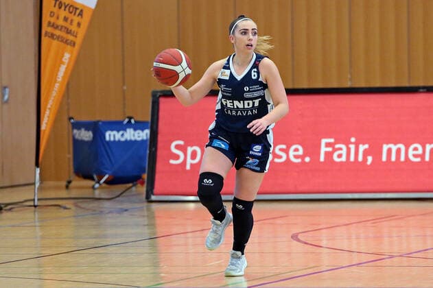 14.03.2021, xovx, Basketball Damen 1. Bundesliga, BC Pharmaserv Marburg - XCYDE Angels Nördlingen Levke Brodersen (XCYDE Angels Nördlingen), Freisteller Marburg Sporthalle Georg-Gaßmann-Stadion Hessen Deutschland (DE)