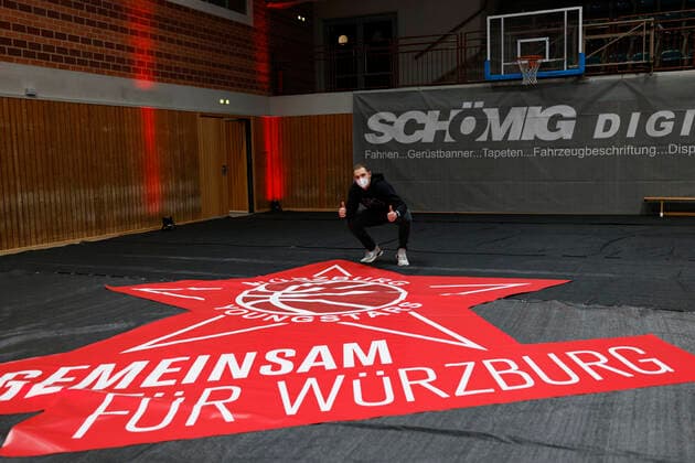 15.03.2021, Basketball, BBL 2020 2021, 23. Spieltag, s.Oliver Wuerzburg - medi bayreuth, GER, Wuerzburg, s.Oliver Arena, Bild: Felix Hoffmann (s.Oliver Wuerzburg) Copyright: HMBxMedia xHeikoxBecker