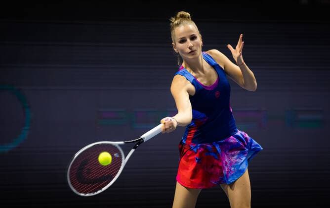 Mandatory Credit: Photo by Rob Prange Shutterstock (11800202l) Daria Mishina of Russia in action during the first round at the 2021 St. Petersburg Ladies Trophy WTA, Tennis Damen 1000 tournament WTA St Petersburg Ladies Trophy, Tennis, St Petersburg, Russia - 16 Mar 2021 WTA St Petersburg Ladies Trophy, Tennis, St Petersburg, Russia - 16 Mar 2021  Copyright: xRobxPrange Shutterstockx 11800202l
