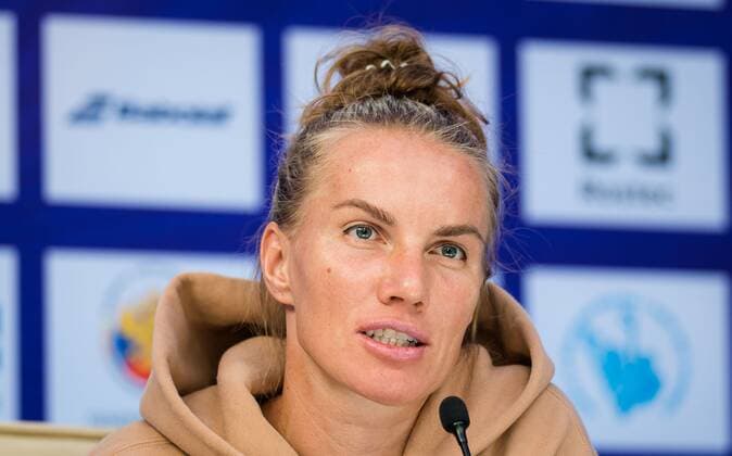 Mandatory Credit: Photo by Rob Prange Shutterstock (11800202p) Svetlana Kuznetsova of Russia talks to the media at the 2021 St. Petersburg Ladies Trophy WTA, Tennis Damen 1000 tournament WTA St Petersburg Ladies Trophy, Tennis, St Petersburg, Russia - 16 Mar 2021 WTA St Petersburg Ladies Trophy, Tennis, St Petersburg, Russia - 16 Mar 2021  Copyright: xRobxPrange Shutterstockx 11800202p