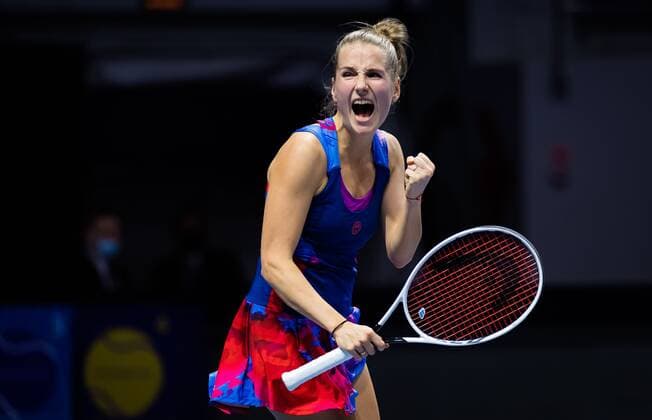 Mandatory Credit: Photo by Rob Prange Shutterstock (11800202u) Daria Mishina of Russia in action during the first round of the 2021 St. Petersburg Ladies Trophy WTA, Tennis Damen 1000 tournament WTA St Petersburg Ladies Trophy, Tennis, St Petersburg, Russia - 16 Mar 2021 WTA St Petersburg Ladies Trophy, Tennis, St Petersburg, Russia - 16 Mar 2021  Copyright: xRobxPrange Shutterstockx 11800202u