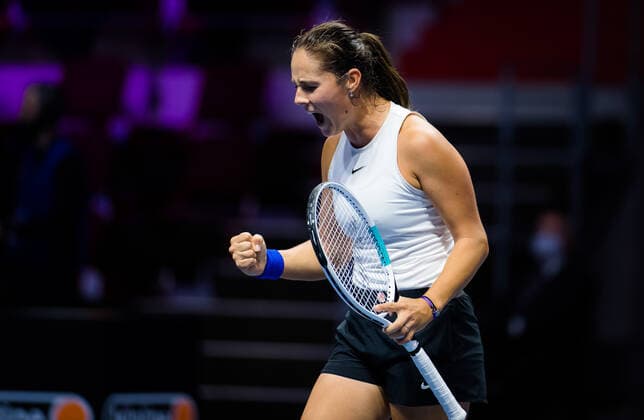 March 16, 2021, ST PETERSBURG, RUSSIA: Daria Kasatkina of Russia in action during the first round of the 2021 St. Petersburg Ladies Trophy WTA, Tennis Damen 1000 tournament ST PETERSBURG RUSSIA - ZUMAa181 20210316_zaa_a181_068 Copyright: xRobxPrangex