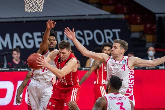 D. Kraemer 3 (FC Bayern), FC Bayern Basketball vs. Telekom Baskets Bonn, BBL, 16.03.2021 Muenchen Bayern Deutschland