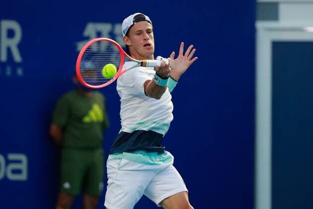 Argentine Diego Schwartzman in action against Lorenzo Musetti of Italy, during the second day of activities of the Mexican Tennis Open in Acapulco, Guerrero state, Mexico, 16 March 2021. Mexican Tennis Open of Acapulco !ACHTUNG: NUR REDAKTIONELLE NUTZUNG!  Copyright: xDavidxGuzmanx MEX7134 20210317-637515468773873921