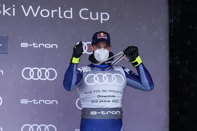 17.03.2021, Lenzerheide, Lenzerheide, Audi FIS Ski Weltcup Lenzerheide: Downhill Men, Dominik Paris (Italien) ist 3. im Gesamtranking Abfahrt 2021 Lenzerheide Lenzerheide Graubünden Schweiz Copyright: xJustPictures.ch JarixPestelaccix