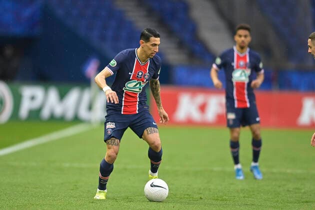Angel Di Maria (PSG) FOOTBALL : PSG vs LOSC - 1 8 finale coupe de france - 17 03 2021 JBAutissier Panoramic 