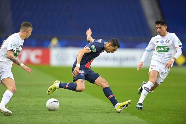 Angel Di Maria (PSG) FOOTBALL : PSG vs LOSC - 1 8 finale coupe de france - 17 03 2021 JBAutissier Panoramic 