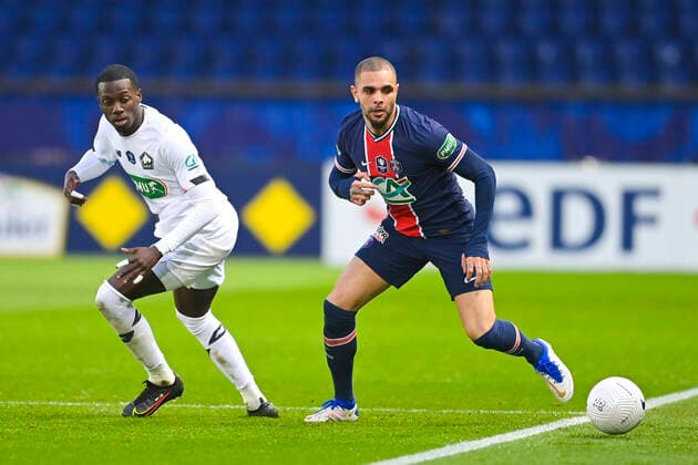 Layvin Kurzawa (PSG) FOOTBALL : PSG vs LOSC - 1 8 finale coupe de france - 17 03 2021 JBAutissier Panoramic 