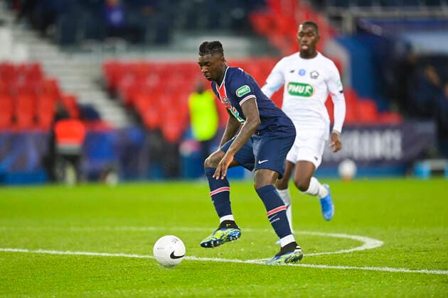 Moise Kean (PSG) FOOTBALL : PSG vs LOSC - 1 8 finale coupe de france - 17 03 2021 JBAutissier Panoramic 