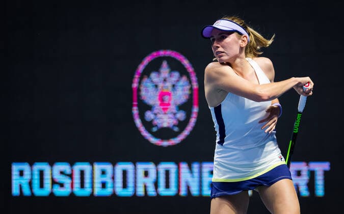 March 17, 2021, ST PETERSBURG, RUSSIA: Ekaterina Alexandrova of Russia in action during the second round of the 2021 St. Petersburg Ladies Trophy WTA, Tennis Damen 500 tournament against Tereza Martincova of the Czech Republic ST PETERSBURG RUSSIA - ZUMAa181 20210317_zaa_a181_191 Copyright: xRobxPrangex