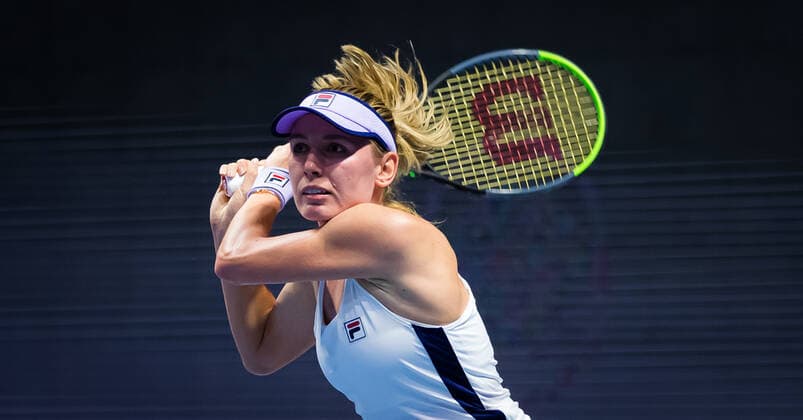 March 17, 2021, ST PETERSBURG, RUSSIA: Ekaterina Alexandrova of Russia in action during the second round of the 2021 St. Petersburg Ladies Trophy WTA, Tennis Damen 500 tournament against Tereza Martincova of the Czech Republic ST PETERSBURG RUSSIA - ZUMAa181 20210317_zaa_a181_197 Copyright: xRobxPrangex