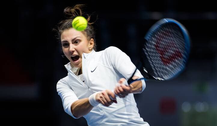 Mandatory Credit: Photo by Rob Prange Shutterstock (11803318fh) Jaqueline Cristian of Romania in action during the second round of the 2021 St. Petersburg Ladies Trophy WTA, Tennis Damen 500 tournament WTA St Petersburg Ladies Trophy, Tennis, St Petersburg, Russia - 17 Mar 2021 WTA St Petersburg Ladies Trophy, Tennis, St Petersburg, Russia - 17 Mar 2021  Copyright: xRobxPrange Shutterstockx 11803318fh