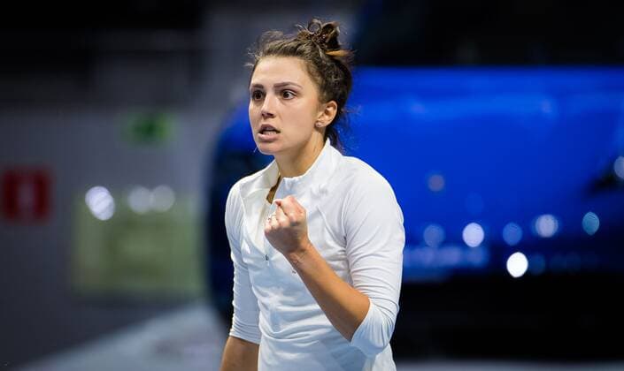 Mandatory Credit: Photo by Rob Prange Shutterstock (11803318fd) Jaqueline Cristian of Romania in action during the second round of the 2021 St. Petersburg Ladies Trophy WTA, Tennis Damen 500 tournament WTA St Petersburg Ladies Trophy, Tennis, St Petersburg, Russia - 17 Mar 2021 WTA St Petersburg Ladies Trophy, Tennis, St Petersburg, Russia - 17 Mar 2021  Copyright: xRobxPrange Shutterstockx 11803318fd