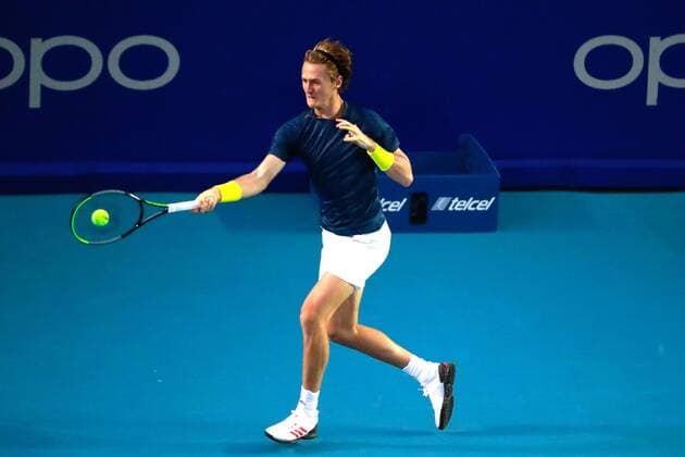 The American Sebastian Korda in action today against the Canadian Felix Auger-Aliassime, during the third day of activities of the Mexican Tennis Open in Acapulco, Guerrero state, Mexico 17 March 2021. Mexican Tennis Open in Acapulco !ACHTUNG: NUR REDAKTIONELLE NUTZUNG!  Copyright: xDavidxGuzmánx MEX7375 20210318-637516356374882521