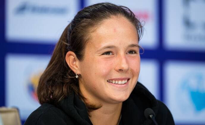 Mandatory Credit: Photo by Rob Prange Shutterstock (11803319du) Daria Kasatkina of Russia talks to the media after the second round at the 2021 St. Petersburg Ladies Trophy WTA, Tennis Damen 500 tournament WTA St Petersburg Ladies Trophy, Tennis, St Petersburg, Russia - 18 Mar 2021 WTA St Petersburg Ladies Trophy, Tennis, St Petersburg, Russia - 18 Mar 2021  Copyright: xRobxPrange Shutterstockx 11803319du
