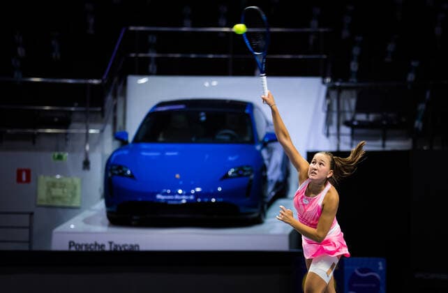 March 19, 2021, ST PETERSBURG, RUSSIA: Kamilla Rakhimova of Russia in action during the second round at the 2021 St. Petersburg Ladies Trophy WTA, Tennis Damen 500 tournament ST PETERSBURG RUSSIA - ZUMAa181 20210319_zaa_a181_008 Copyright: xRobxPrangex