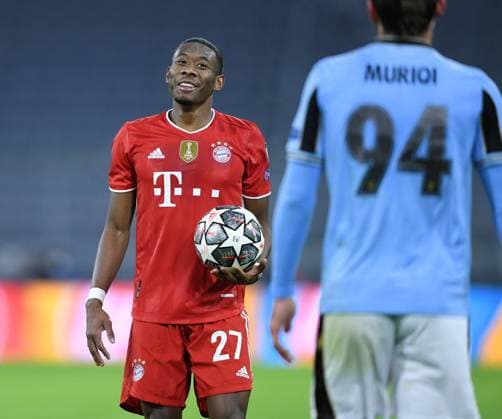 FUSSBALL CHAMPIONS LEAGUE SAISON 2020 2021 Achtelfinale Rueckspiel 17.03.2021 FC Bayern Muenchen - Lazio Rom David Alaba (FC Bayern Muenchen)