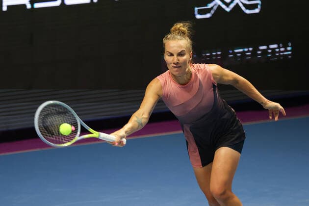 March 19, 2021, St.Petersburg, Russia: Svetlana Kuznetsova of Russia playing against Jaqueline Cristian of Romania during the St.Petersburg Ladies Trophy 2021 tennis tournament at Sibur Arena..Final score: St.Petersburg Russia - ZUMAs197 20210319_zaa_s197_149 Copyright: xMaksimxKonstantinovx