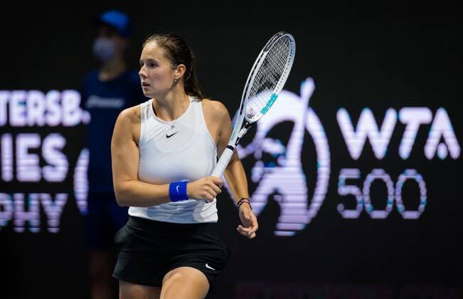 Mandatory Credit: Photo by Rob Prange Shutterstock (11803320ck) Daria Kasatkina of Russia in action during the quarter-final at the 2021 St. Petersburg Ladies Trophy WTA, Tennis Damen 500 tournament WTA St Petersburg Ladies Trophy, Tennis, St Petersburg, Russia - 19 Mar 2021 WTA St Petersburg Ladies Trophy, Tennis, St Petersburg, Russia - 19 Mar 2021  Copyright: xRobxPrange Shutterstockx 11803320ck