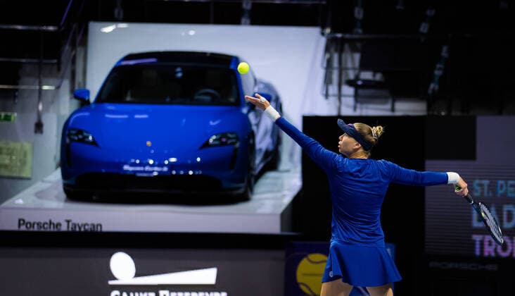 March 20, 2021, ST PETERSBURG, RUSSIA: Vera Zvonareva of Russia in action during the semi-finals of the 2021 St. Petersburg Ladies Trophy WTA, Tennis Damen 500 tournament against Margarita Gasparyan of Russia ST PETERSBURG RUSSIA - ZUMAa181 20210320_zaa_a181_002 Copyright: xRobxPrangex