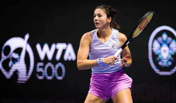 March 20, 2021, ST PETERSBURG, RUSSIA: Margarita Gasparyan of Russia in action during the semi-finals of the 2021 St. Petersburg Ladies Trophy WTA, Tennis Damen 500 tournament against Vera Zvonareva of Russia ST PETERSBURG RUSSIA - ZUMAa181 20210320_zaa_a181_018 Copyright: xRobxPrangex