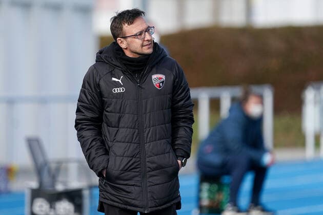 Alexander Ziegler (Trainer, Cheftrainer, FCI), Einzelbild, Aktion, Action, 20.03.2021, Sinsheim (Deutschland), Fussball, 2. Frauen-Bundesliga Süd, TSG 1899 Hoffenheim II (U20) - FC Ingolstadt, DFB DFL REGULATIONS PROHIBIT ANY USE OF PHOTOGRAPHS AS IMAGE SEQUENCES AND OR QUASI-VIDEO.