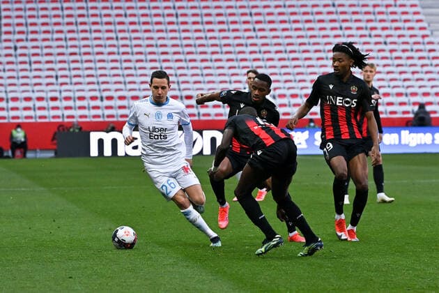 26 FLORIAN THAUVIN (OM) FOOTBALL : Nice vs Marseille - Ligue 1 Uber Eats - 20 03 2021 FEP Panoramic 