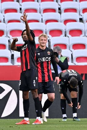 JOIE - FAIR PLAY - 19 KHEPHREN THURAM (NICE) FOOTBALL : Nice vs Marseille - Ligue 1 Uber Eats - 20 03 2021 FEP Panoramic 