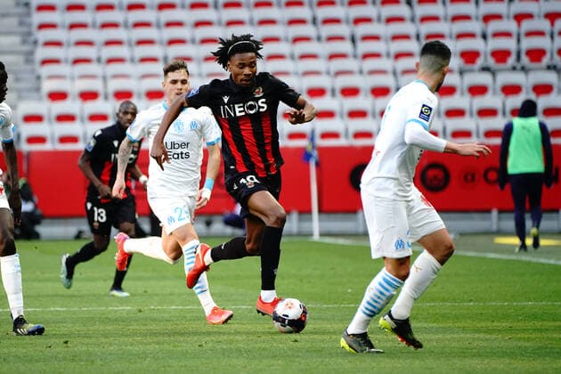 Khephren Thuram (OGC Nice) FOOTBALL : OGC Nice vs Marseille - Ligue 1 Uber Eats - Nice - 20 03 2021 NorbertScanella PanoramiC 