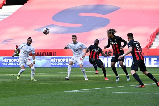 19 ARKADIUSZ KRYSTIAN MILIK (OM) - 10 DIMITRI PAYET (OM) FOOTBALL : Nice vs Marseille - Ligue 1 Uber Eats - 20 03 2021 FEP Panoramic 