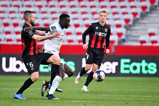 22 PAPE ALASSANE GUEYE (OM) FOOTBALL : Nice vs Marseille - Ligue 1 Uber Eats - 20 03 2021 FEP Panoramic 