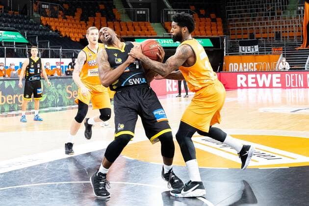Jamel McLean (MHP Riesen Ludwigsburg 07) GER, Ratiopharm Ulm vs. MHP Riesen Ludwigsburg, easycredit 1.Bundesliga Basketball, 24.Spieltag, Saison 2020 21, 20.03.2021 Ratiopharm Ulm vs. MHP Riesen Ludwigsburg, 1.Basketball Bundesliga Neu-Ulm Copyright: xEibner-Pressefoto RogerxBuerkex EP_EER