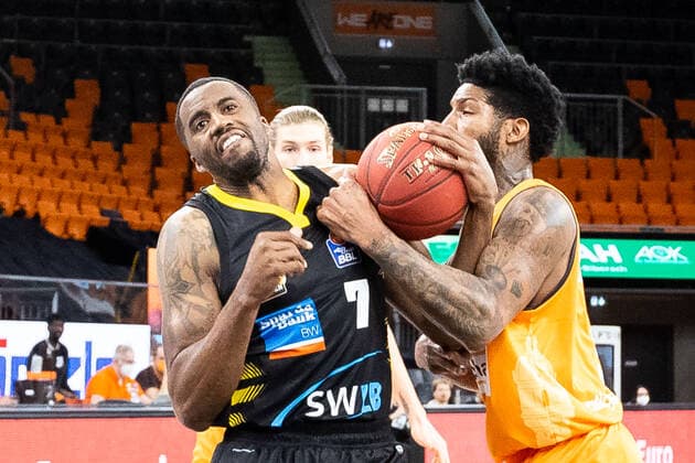 Jamel McLean (MHP Riesen Ludwigsburg 07) GER, Ratiopharm Ulm vs. MHP Riesen Ludwigsburg, easycredit 1.Bundesliga Basketball, 24.Spieltag, Saison 2020 21, 20.03.2021 Ratiopharm Ulm vs. MHP Riesen Ludwigsburg, 1.Basketball Bundesliga Neu-Ulm Copyright: xEibner-Pressefoto RogerxBuerkex EP_EER
