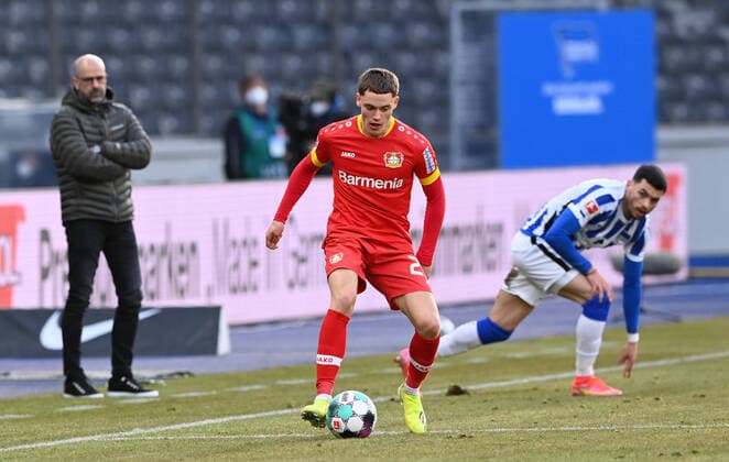 Fussball, Herren, 1. Bundesliga, Saison 2020 21, (26. Spieltag), Hertha BSC - Bayer 04 Leverkusen, Florian Wirtz (Bayer 04 Leverkusen), 21.03. 2021, Copyright: xMatthiasxKochx