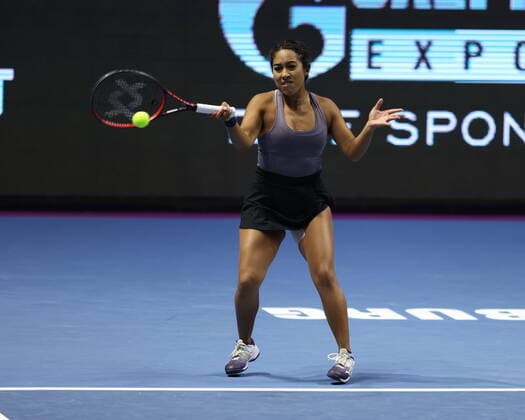 March 21, 2021, Saint Petersburg, Russia: Sabrina Santamaria of USA playing against Nadiia Kichenok of Ukraine and Raluca Olaru of Romania during the St. Petersburg Ladies Trophy 2021 tennis tournament at Sibur Arena..Final score: Saint Petersburg Russia - ZUMAs197 20210321_zaa_s197_170 Copyright: xMaksimxKonstantinovx