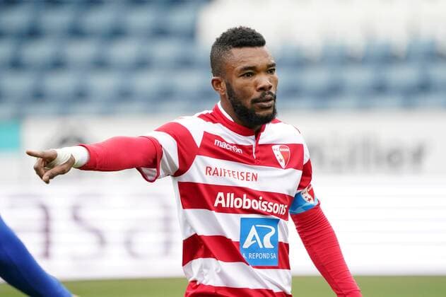 Foto Manuel Geisser 21.03.2021 Swissporarena,Fussball Herren. Super League Saison 2020 2021 FC Luzern - FC Sion. Bild : Geoffroy Serey Die (FC Sion) Aktion Einzelbild *** Photo Manuel Geisser 21 03 2021 Swissporarena,Football Men Super League Season 2020 2021 FC Luzern FC Sion Picture Geoffroy Serey The FC Sion Action Single Picture 