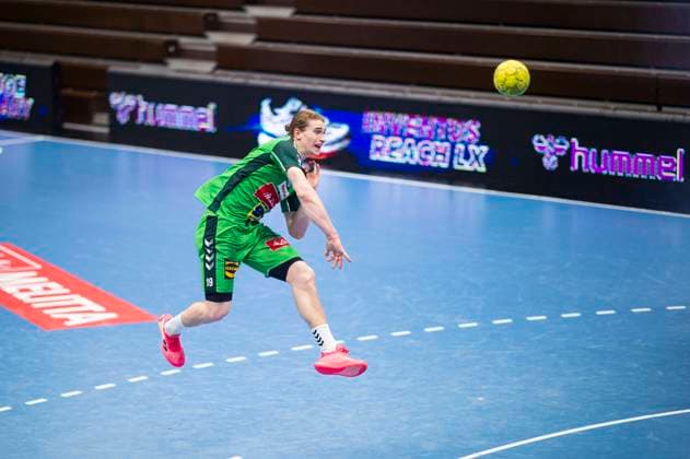 21.03.2021 - Handball, 2020 2021, 1. Bundesliga, 22. Spieltag, GWD Minden - HSC 2000 Coburg: Juri Knorr (Minden) Lübbecke Nordrhein-Westfalen Deutschland Kreissporthalle