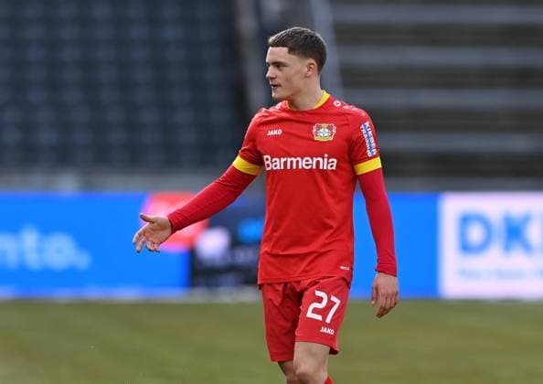 Fussball, Herren, 1. Bundesliga, Saison 2020 21, (26. Spieltag), Hertha BSC - Bayer 04 Leverkusen (3:0), Florian Wirtz (Bayer 04 Leverkusen), 21.03. 2021, Copyright: xMatthiasxKochx