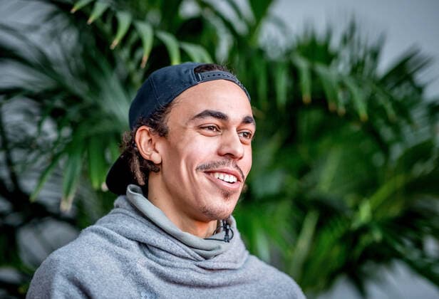 Leipzigs Yussuf Poulsen beantwortet die Fragen der Journalisten Pressekonferenz RB Leipzig am 10. Februar 2021 Red Bull Akademie, Leipzig. Pressegespraech Yussuf Poulsen *** Leipzigs Yussuf Poulsen answers journalists questions Press conference RB Leipzig on 10 February 2021 Red Bull Academy, Leipzig Press interview Yussuf Poulsen