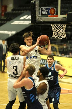 Maik KOTSAR ( Towers ) Basketball Herren Bundesliga am Di. 23.03.2021 Hamburg Towers - ALBA Berlin